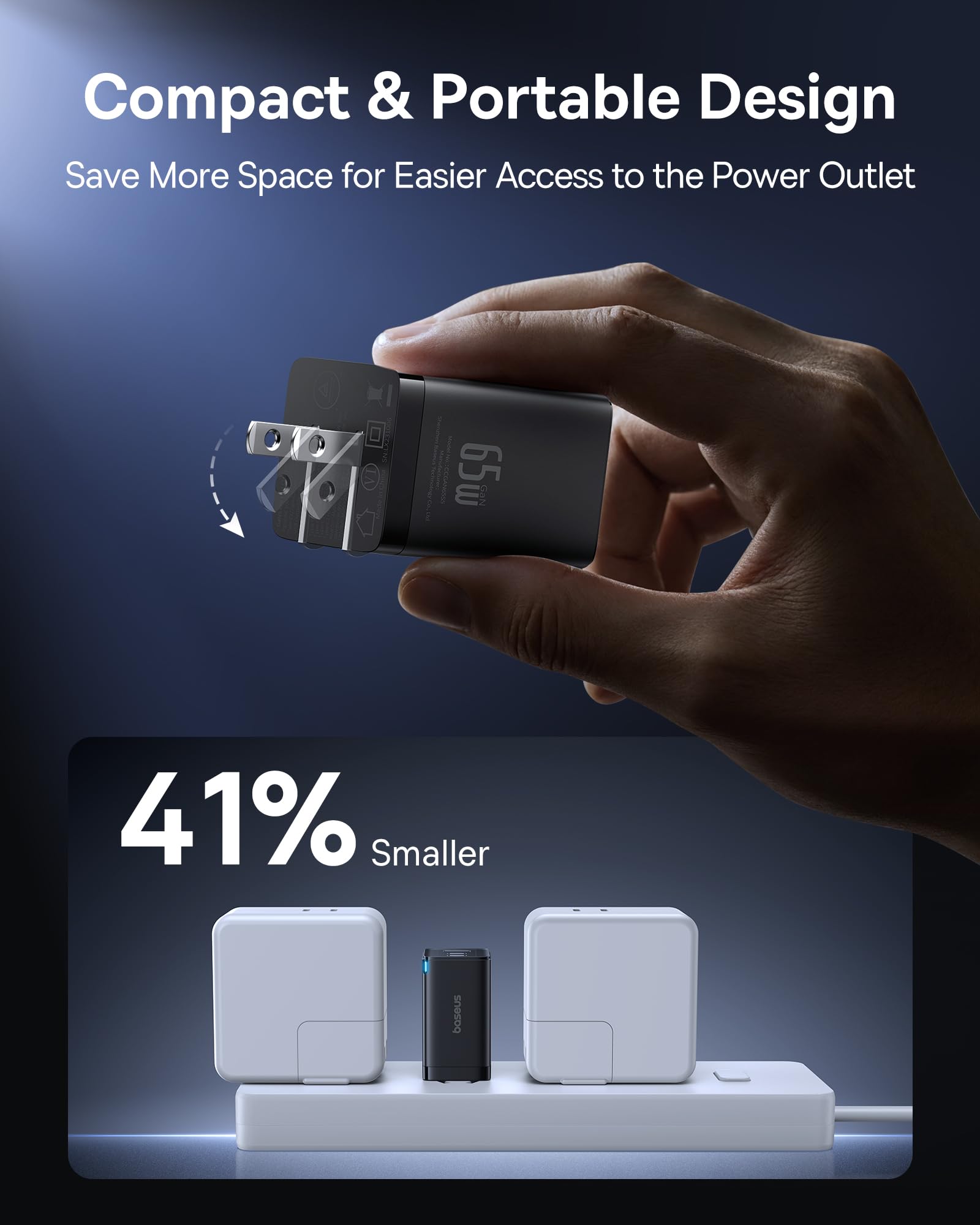 Baseus 2pack 65W Charger & 100W PD Cable for iPhone 17/16, MacBook, iPad Pro, Galaxy S24 and More Series - Image 5