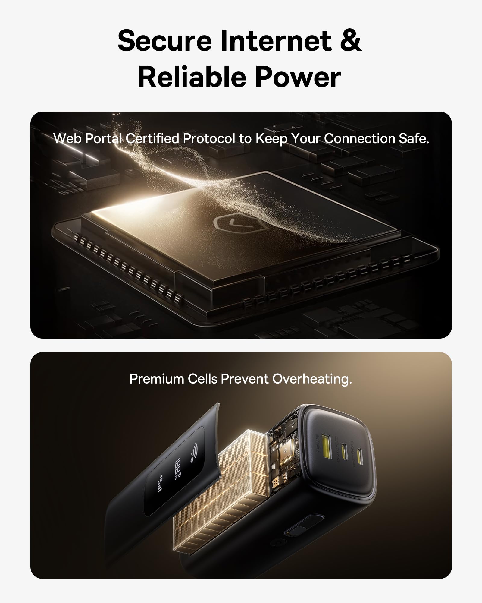 Baseus 4G LTE Mobile Hotspot & 20000mAh 67W Power Bank 2-in-1, Portable WiFi for Travel in 150+ Countries, No SIM Card, No Contract, 10 Devices, Worldwide Hotspot Router (Includes 20GB Local Data) - Image 5