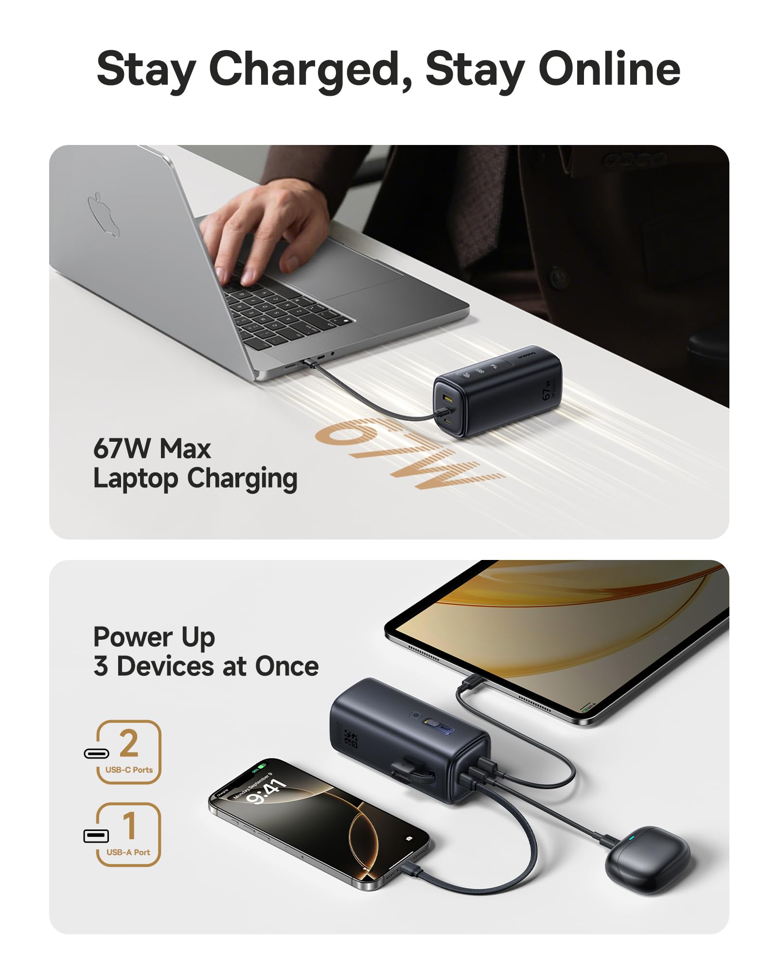 Baseus 4G LTE Mobile Hotspot & 20000mAh 67W Power Bank 2-in-1, Portable WiFi for Travel in 150+ Countries, No SIM Card, No Contract, 10 Devices, Worldwide Hotspot Router (Includes 20GB Local Data) - Image 7