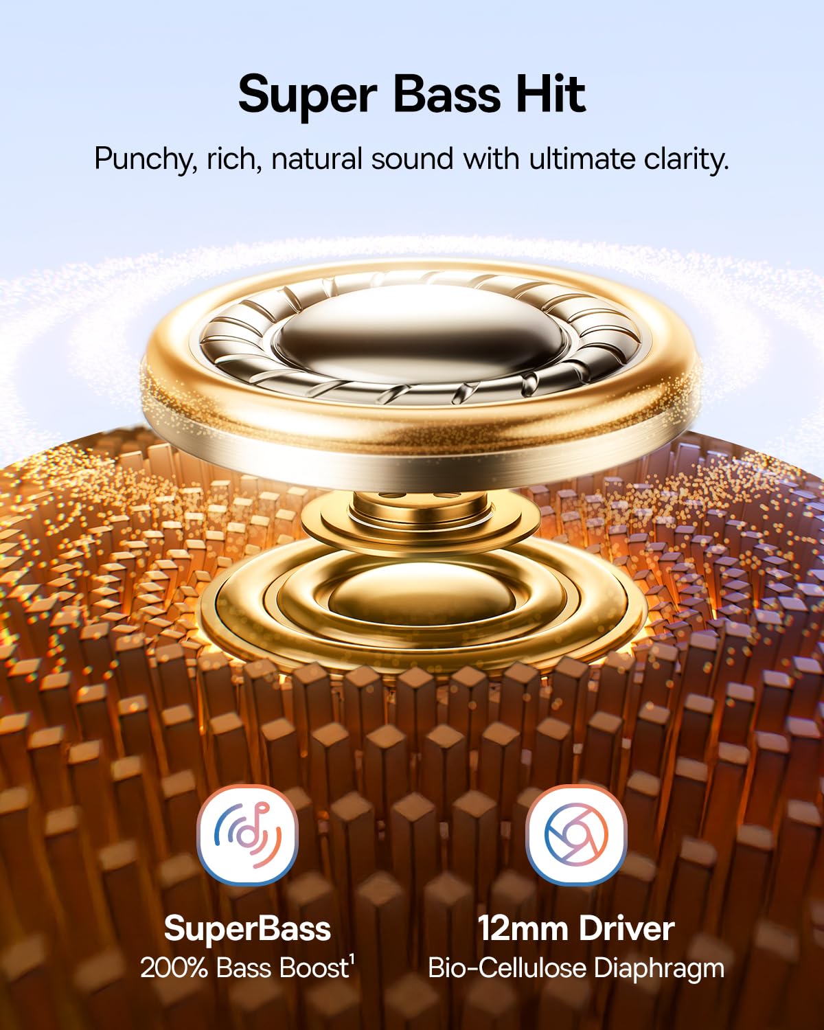 Baseus Bass BC1 Open Ear Earbuds Clip-On Headphones, Open-Ring Comfort with Tri-Curve Snug Clip, Powerful Sound with SuperBass, 4-Mic Clear Calls, IP55 Waterproof, 38H Playtime, Lightweight - Image 4