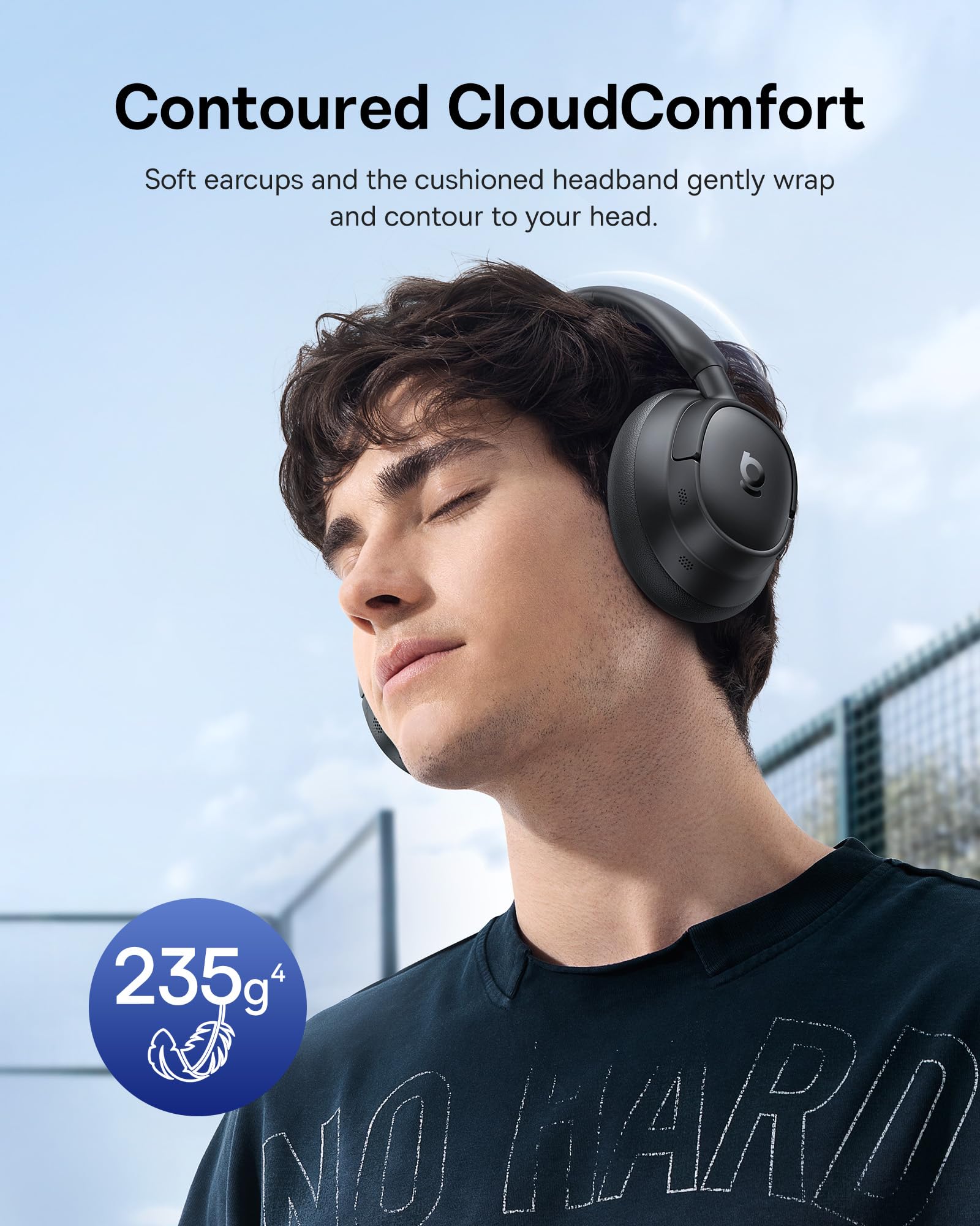 Baseus Bass BH1 NC Adaptive Active Noise Cancelling Headphones, Real-Time Adaptive Hybrid ANC, SuperBass 2.0, LDAC Hi-Res Sound, 80H Playtime, 5-Mic AI Clear Calls, Comfortable Fit, Bluetooth 6.0 - Image 4