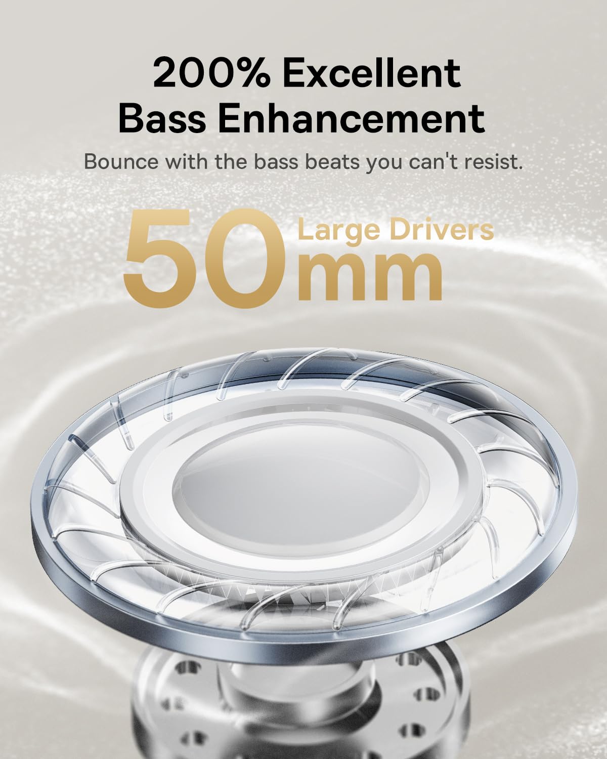 Baseus Bowie 30 Max Active Noise Cancelling Headphones, Head Tracking Spatial Audio, LDAC Hi-Res Wireless Sound, 65H Playtime, Comfort Fit, Clear Calls, App Control, Bluetooth 5.4 Headphones Over Ear - Image 6