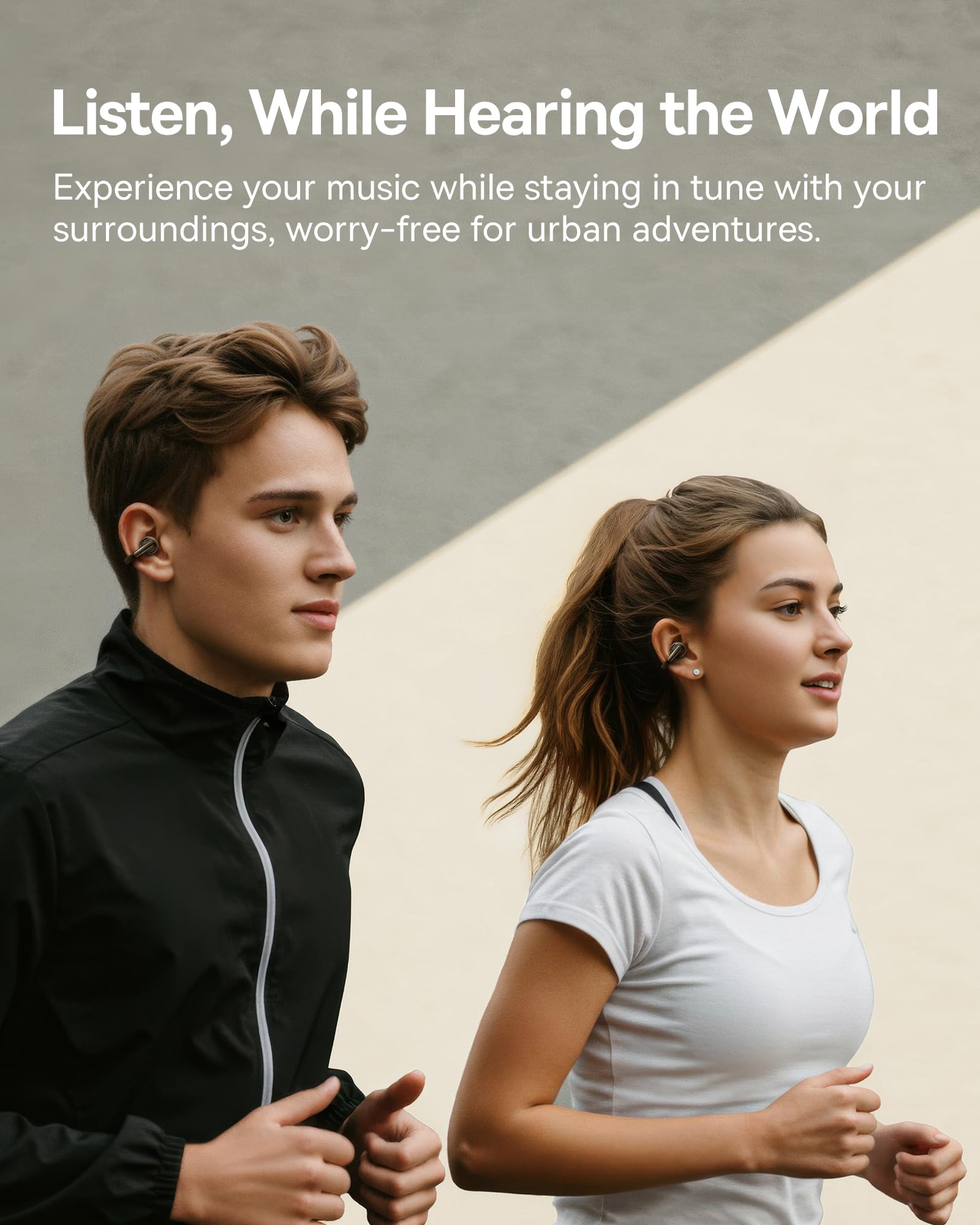 Baseus Bowie MC1 Open Ear Clip-On Earbuds, Adaptive Comfort with Anti-Drop Design, Impactful Sound with Adaptive Bass Boost, Adaptive Noise Cancelling Calls, IP57 Waterproof, 40H Playtime, Lightweight - Image 8