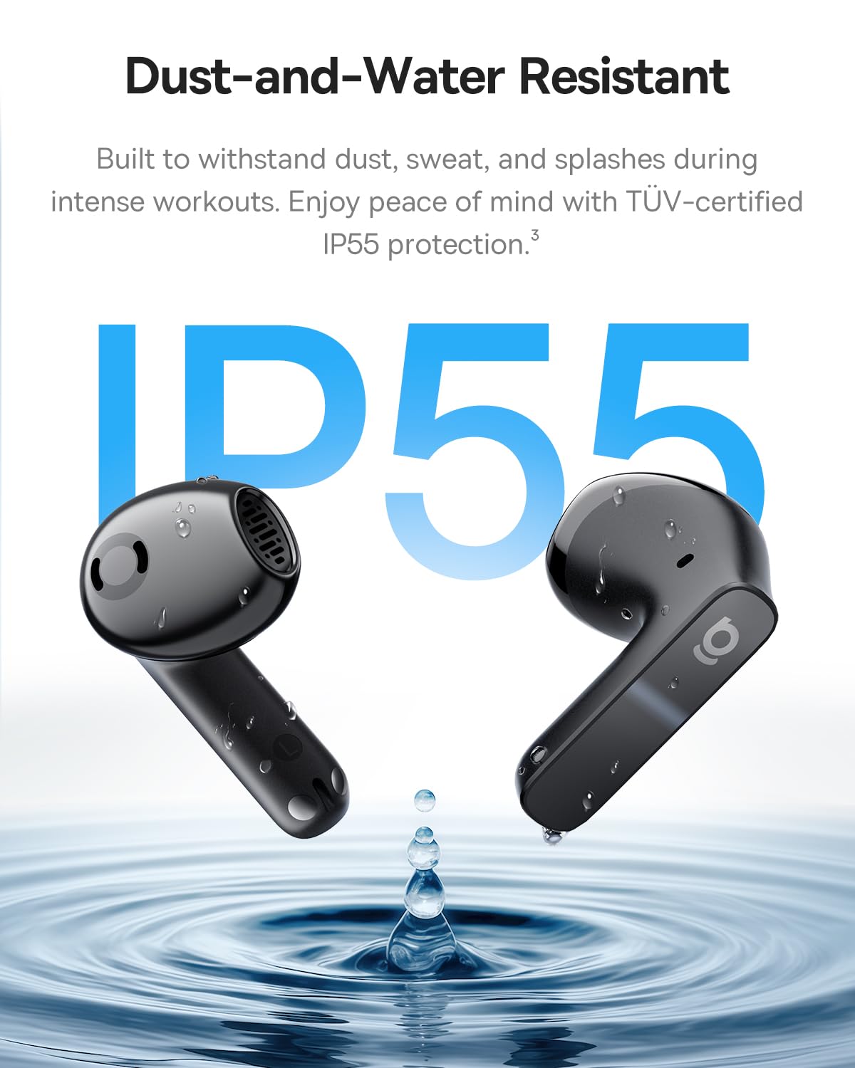 Baseus BS1 NC Semi-in-Ear Noise Cancelling Earbuds with Adaptive Hybrid ANC, No Ear Pressure, Hi-Res Audio (LDAC), 40H Playtime, 4g Ultra-Lightweight Fit, 6-Mic AI Clear Call - Image 7