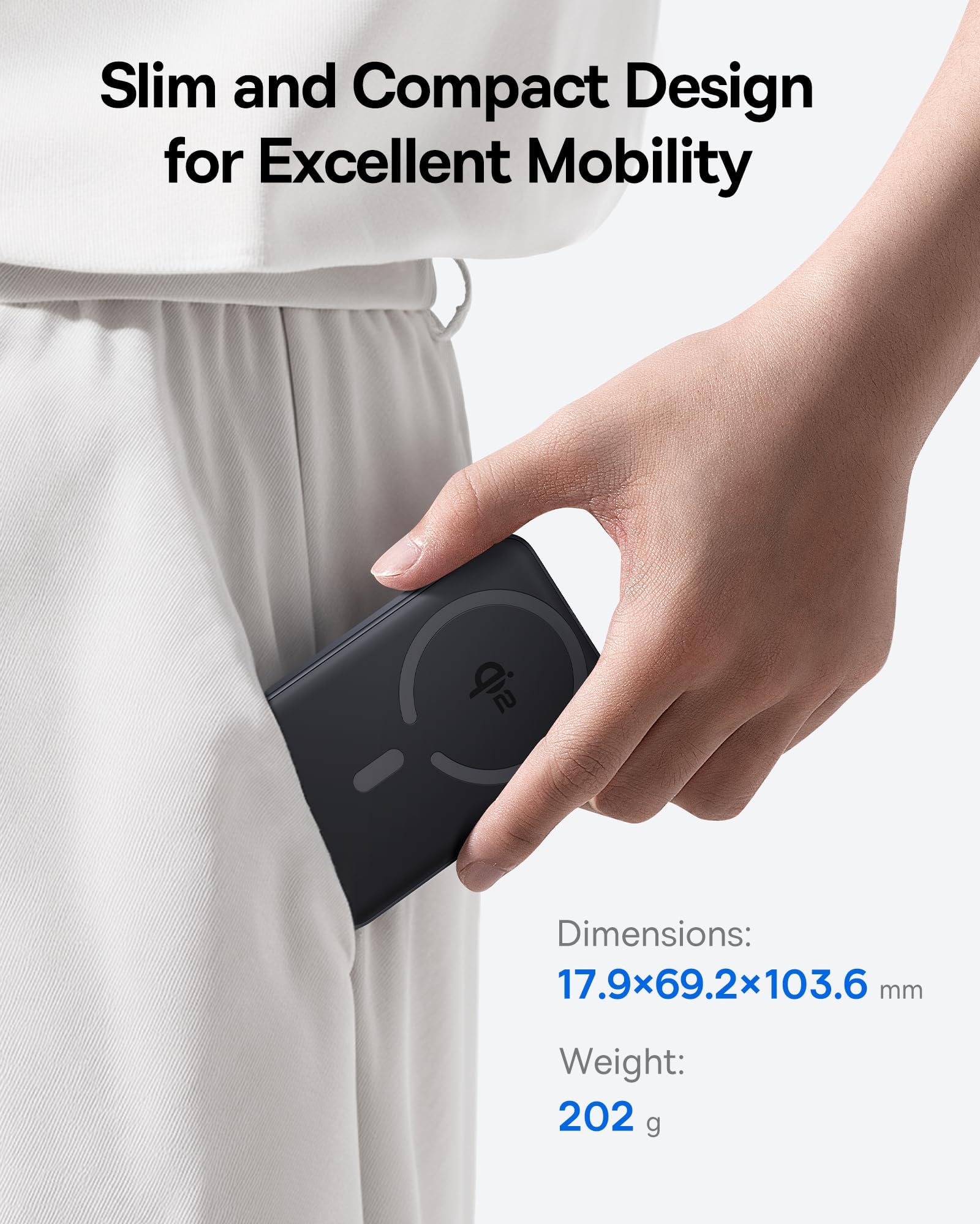 Baseus for MagSafe Portable Charger, Qi2 Certified 15W Wireless Magnetic Power Bank 10000mAh with USB-C Cable 22.5W PD Charging, Battery Pack Compatible with iPhone 17/16/15/14/13 Pro/Pro Max Series - Image 4