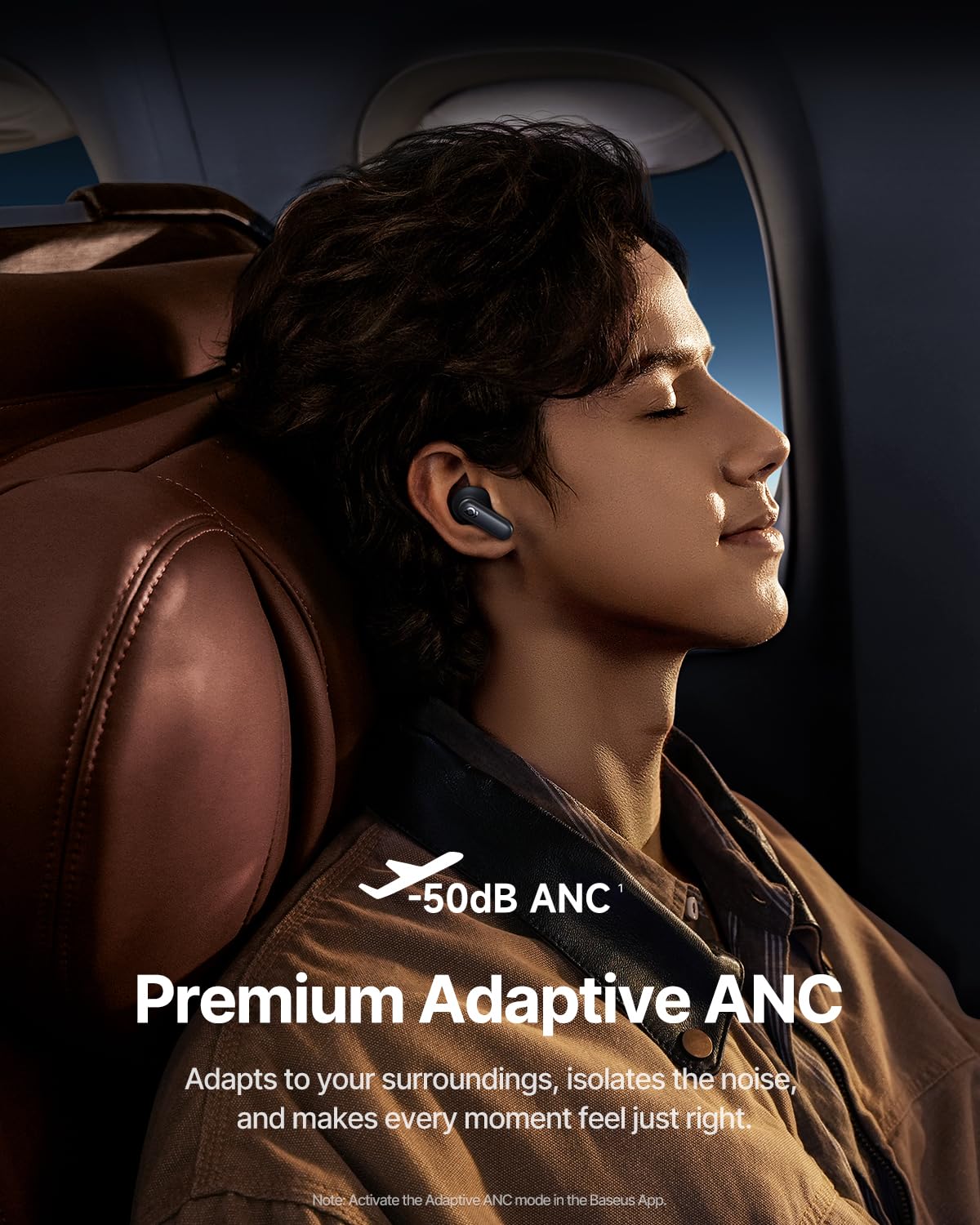 Baseus Inspire XP1 Adaptive Noise Cancelling Earbuds, Sound by Bose, Dolby Audio, Premium Real-Time Adaptive ANC, Adaptive Tuning Sound, Natural Fit Design, 6-Mic Adaptive Clear Calls, 45H Playtime - Image 3