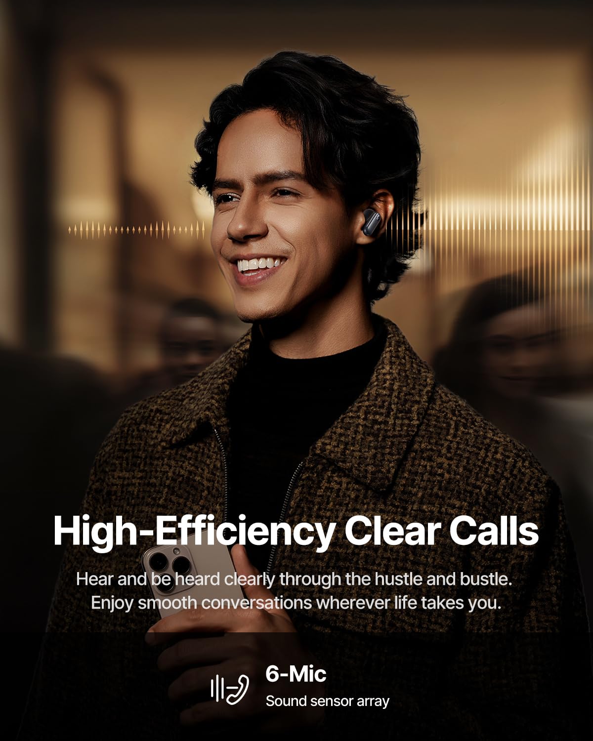 Baseus Inspire XP1 Adaptive Noise Cancelling Earbuds, Sound by Bose, Dolby Audio, Premium Real-Time Adaptive ANC, Adaptive Tuning Sound, Natural Fit Design, 6-Mic Adaptive Clear Calls, 45H Playtime - Image 5