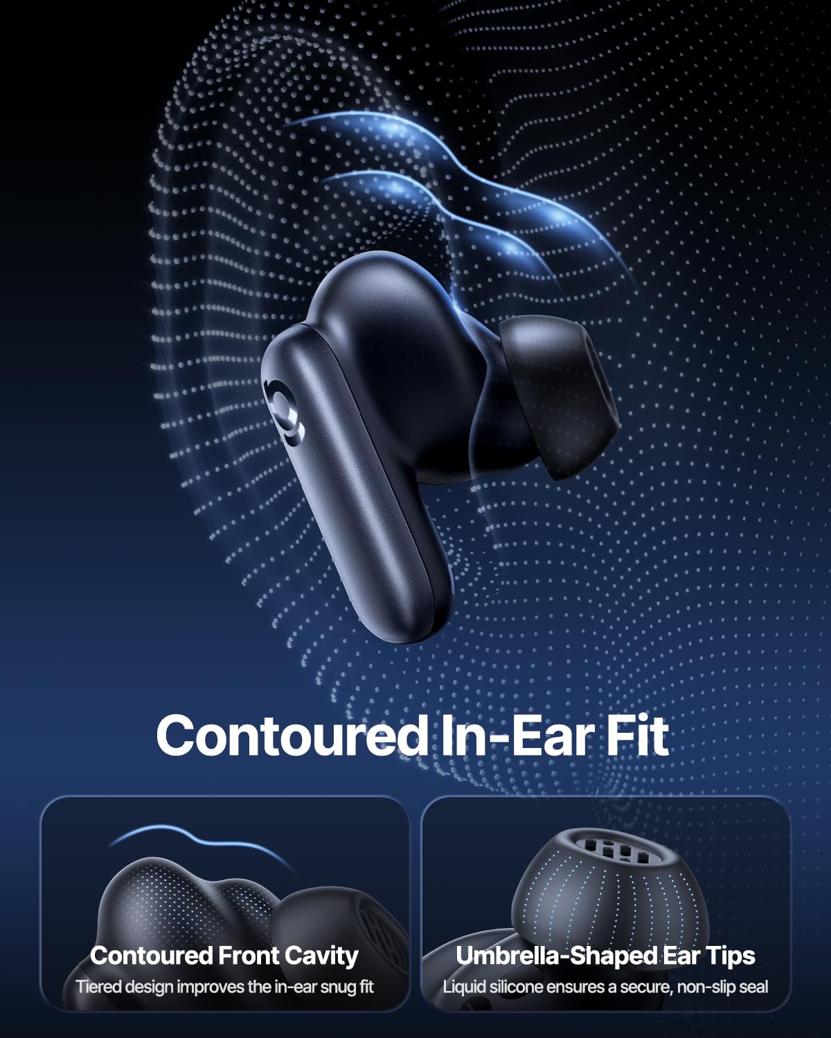 Baseus Inspire XP1 Adaptive Noise Cancelling Earbuds, Sound by Bose, Dolby Audio, Premium Real-Time Adaptive ANC, Adaptive Tuning Sound, Natural Fit Design, 6-Mic Adaptive Clear Calls, 45H Playtime - Image 6