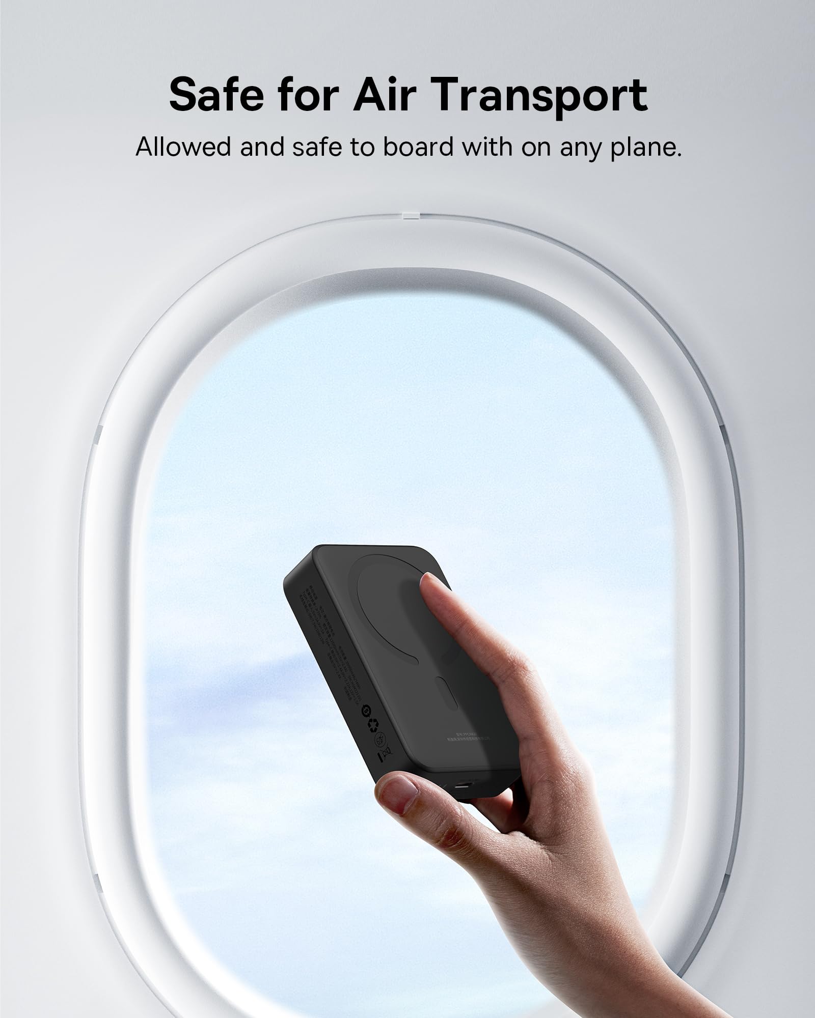 Baseus Magsafe Battery Pack 20000mAh Wireless Portable Charger,PD 20W USB C Fast Charging Battery Pack, Compatible with iPhone 17/16/15/14/13/12 Series, Black - Image 6