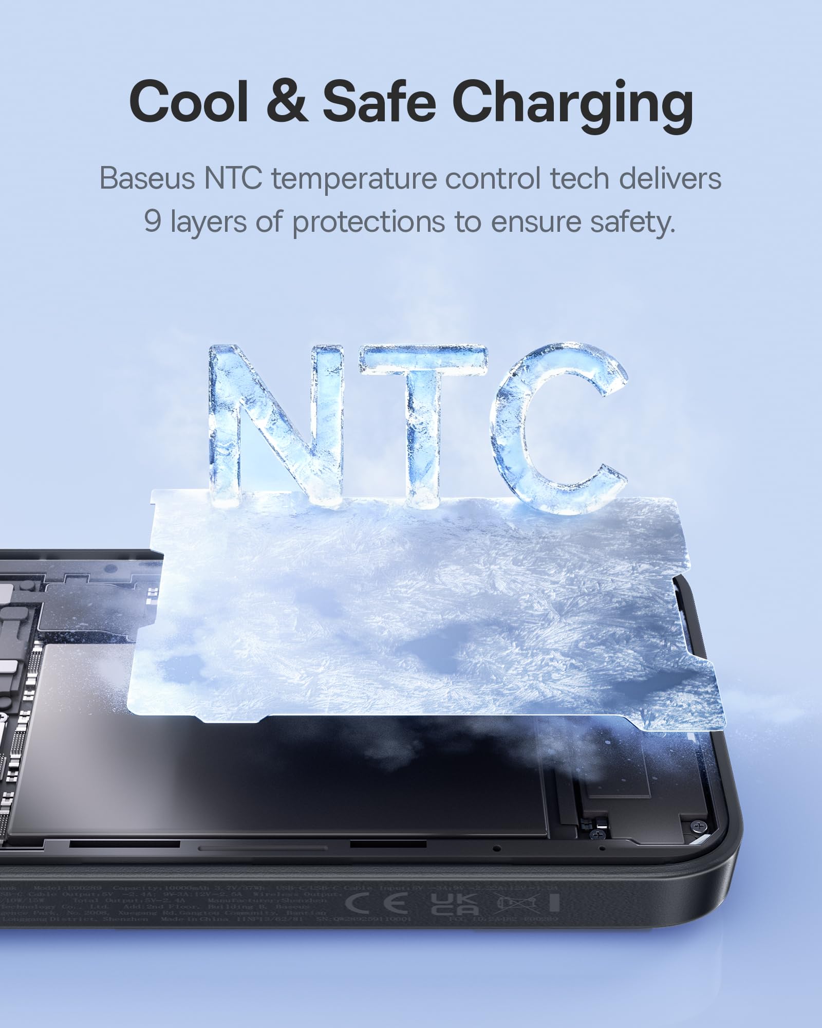 Baseus Magsafe Power Bank, 10,000mAh 30W Magnetic Portable Charger, Fast Charging Wireless Battery Pack with Built-in Braided USB-C Cable for iPhone 17 Pro Max/Air/16/15/14/13, AirPods, iPad and More - Image 6