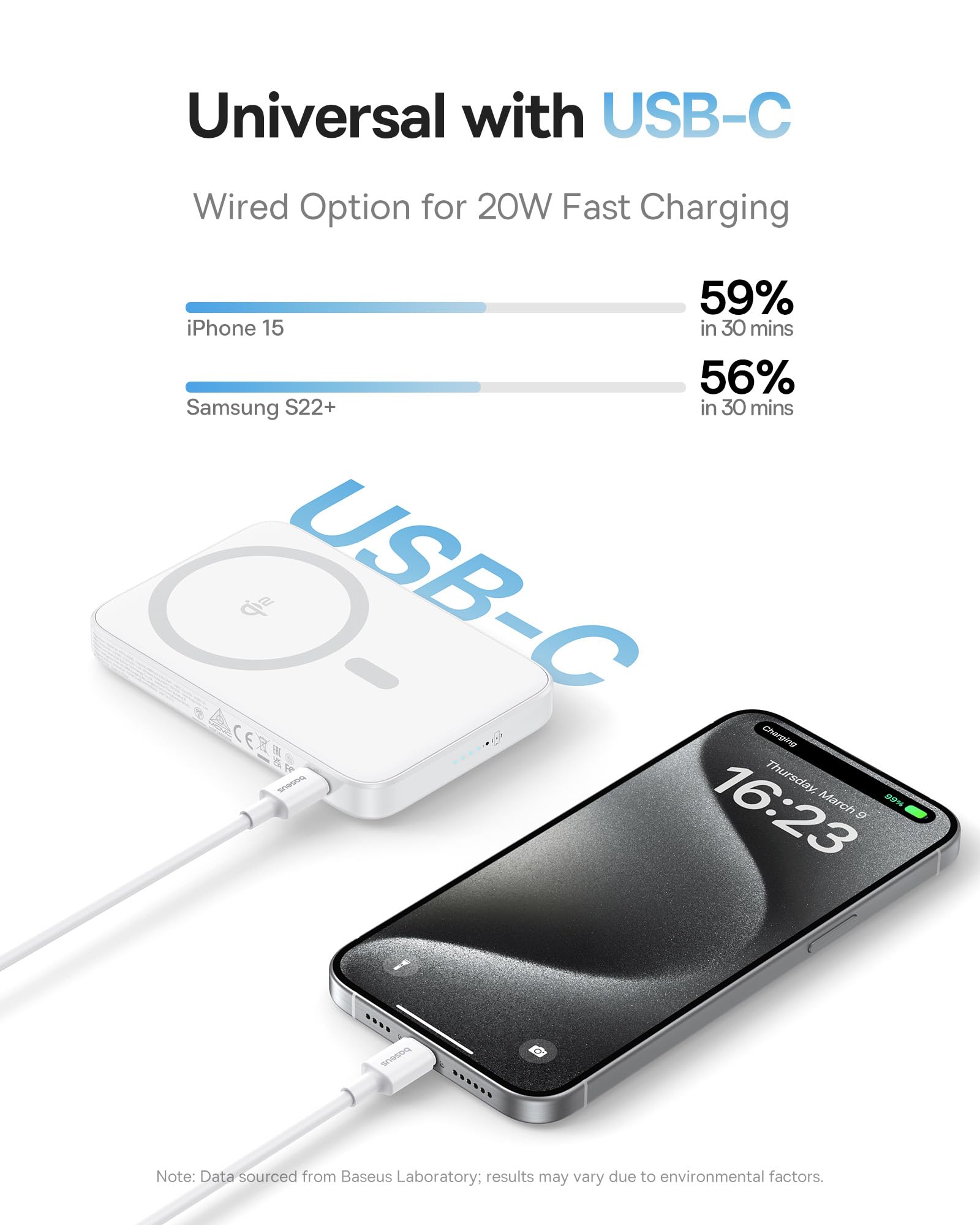 Baseus PicoGo Magnetic Power Bank, Qi2 Certified 15W Ultra-Fast Wireless Portable Charger with Stand, Ultra-Slim 5000mAh Battery Pack for iPhone 17 Pro Max 16/15/14/13/12 - Image 6