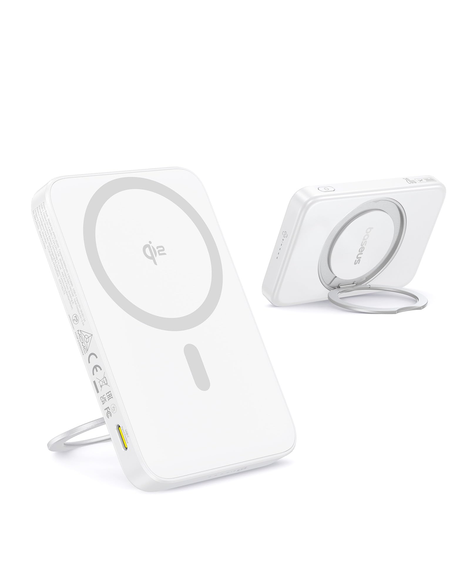 Baseus PicoGo Magnetic Power Bank, Qi2 Certified 15W Ultra-Fast Wireless Portable Charger with Stand, Ultra-Slim 5000mAh Battery Pack for iPhone 17 Pro Max 16/15/14/13/12 - Image 8