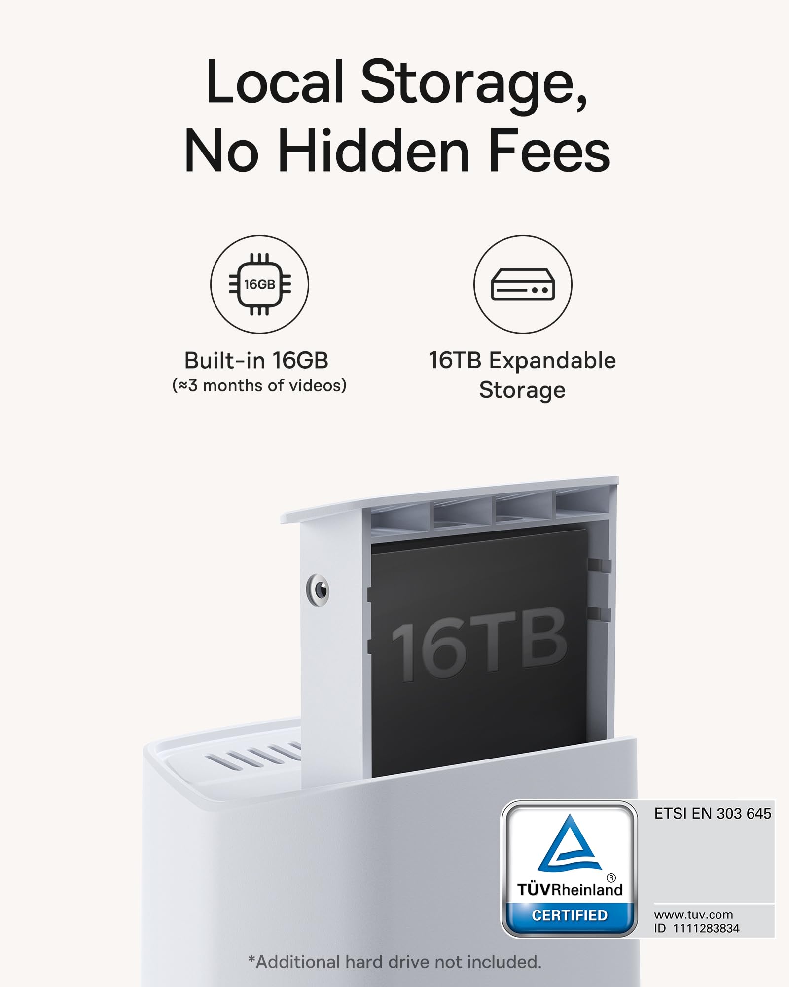 Baseus N1 2-Cam Kit Light Grey with Solar Panel 3W - Image 3