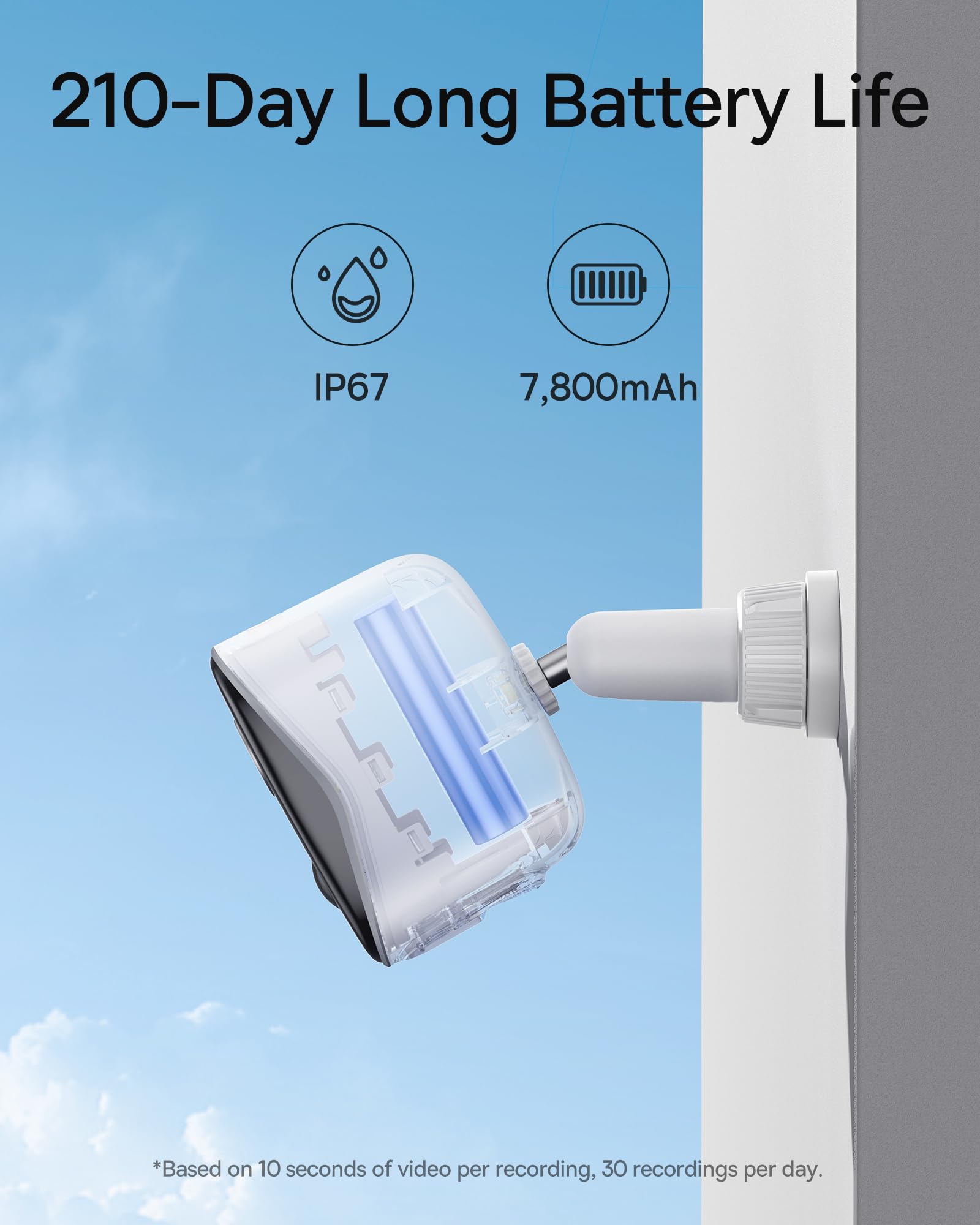 Baseus N1 2-Cam Kit Light Grey with Solar Panel 3W - Image 4